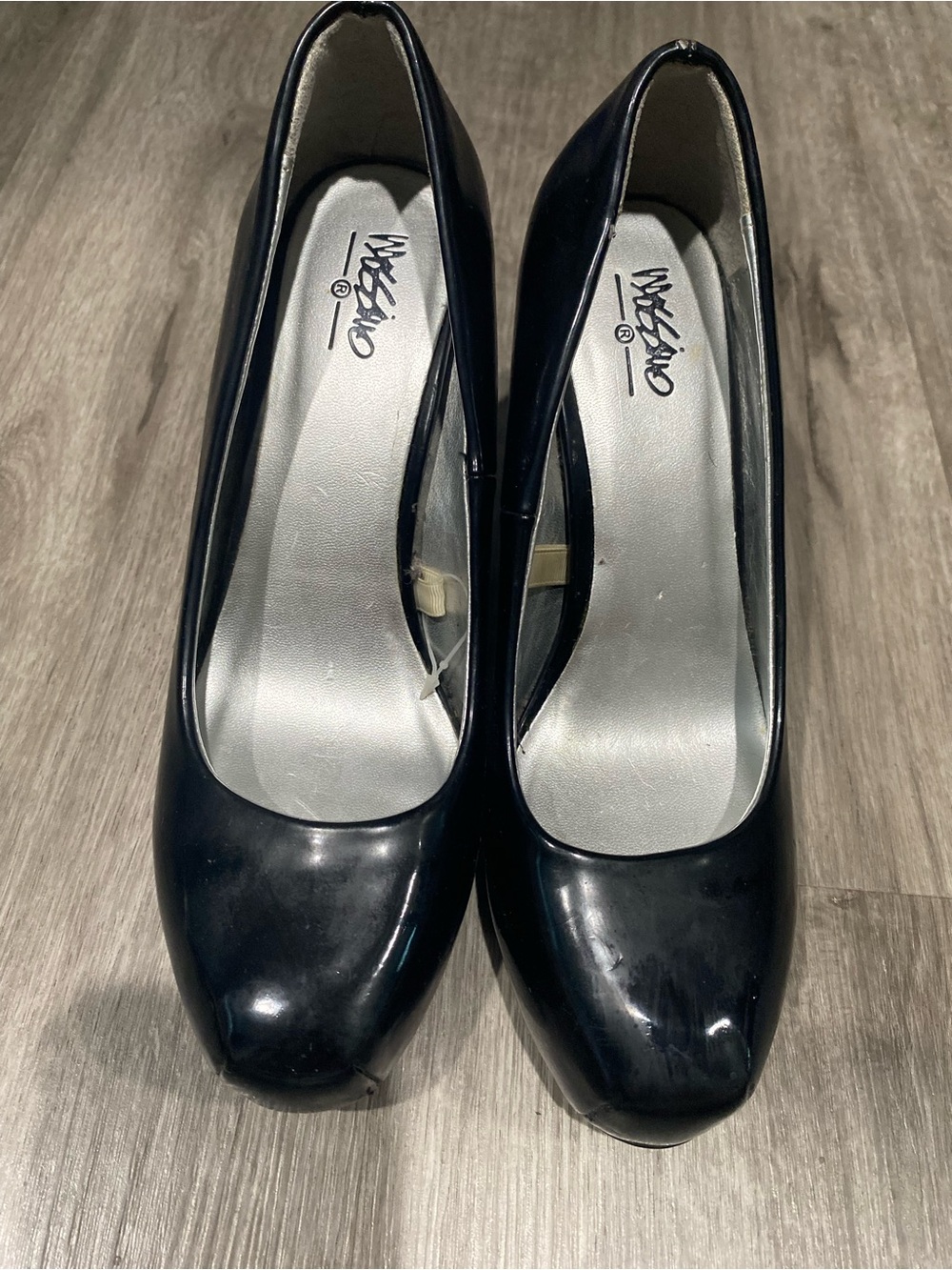 Mossimo Supply Co. Black Patent Round-Toe Pumps